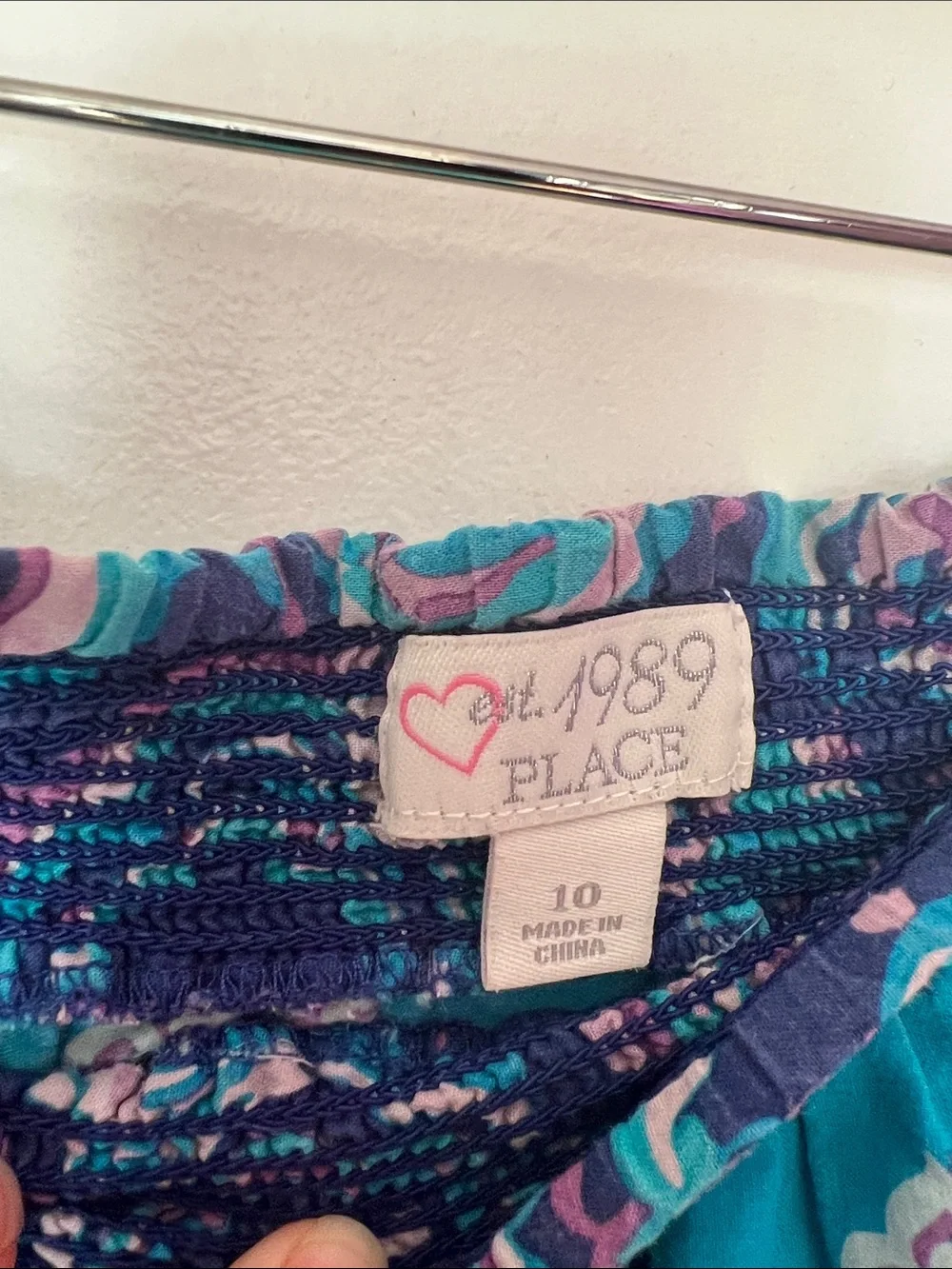 1989 Place Teal, Lavender & Purple Tiered Patchwork Skirt